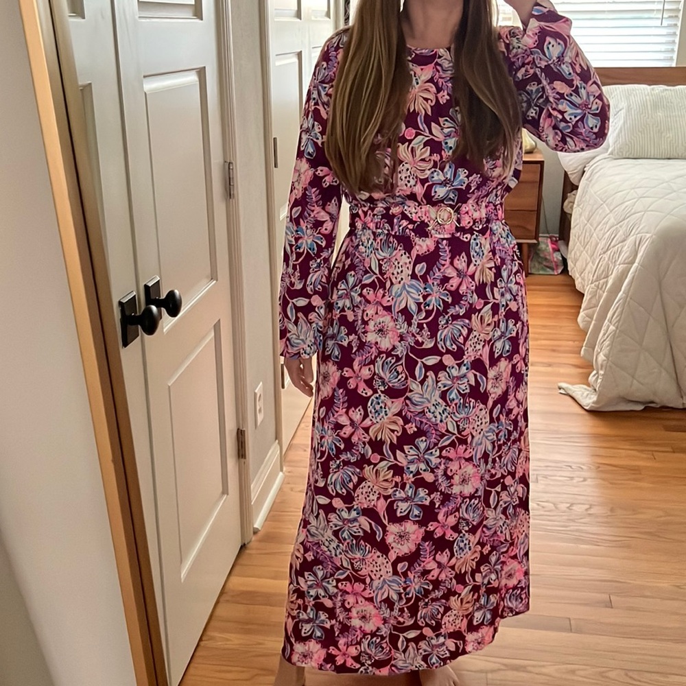 NWT Lilly Pulitzer LEOLYNN MAXI - TROPICAL WITH A TWIST size 12 - Picture 4 of 16